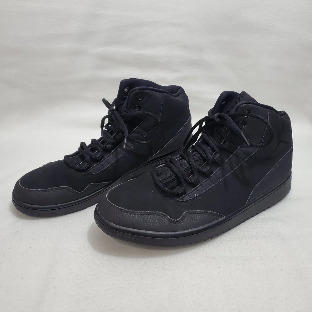 Jordan Executive Solid Black Mid Top Sneakers